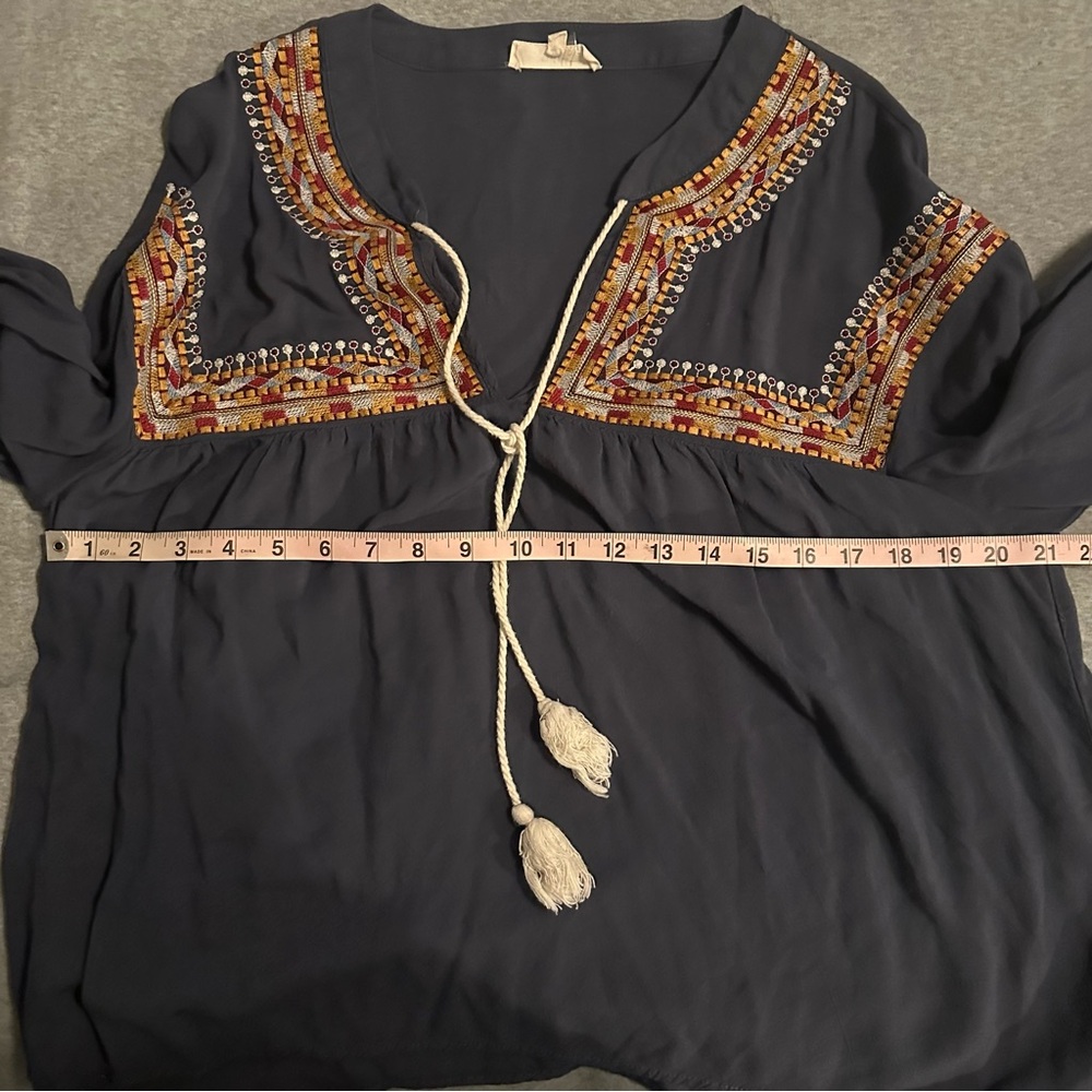 Entro bohemian blouse blue size L - Picture 4 of 7